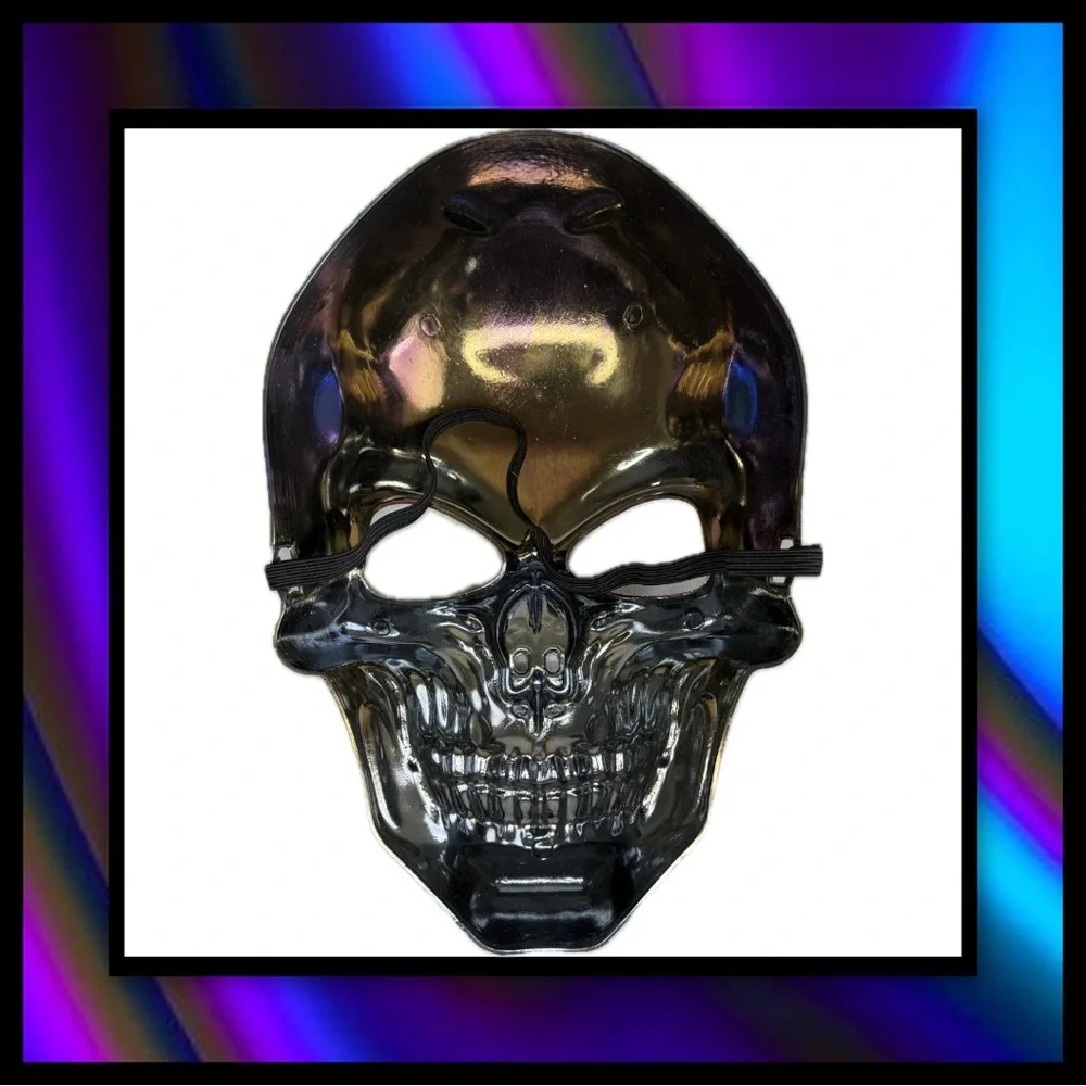 3/$18 - Aurora Borealis Chrome Skull Mask – Halloween & Cosplay
